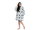 Fleece hoodie blanket with sleeves ICY FLAKES white