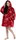 SNOWFALL red hoodie blanket with sleeves and a hood