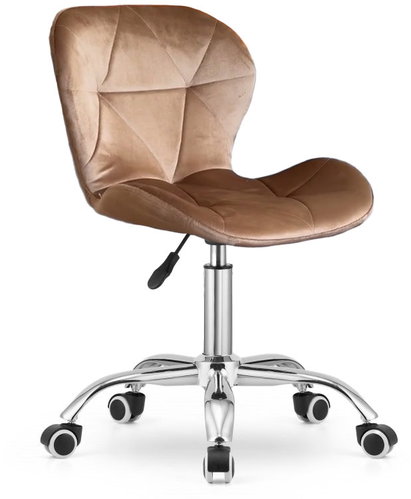 TEXTILOMANIA Avola Velvet, světle hnědá - Office Chair - Main image