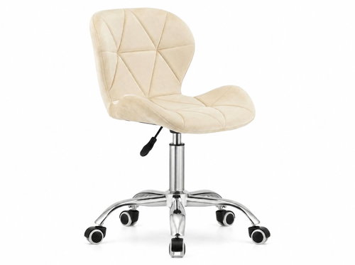 TEXTILOMANIA Avola Velvet, světle krémová - Office Chair - Main image