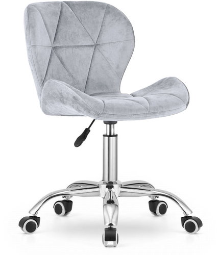 TEXTILOMANIA Avola Velvet, světle šedá - Office Chair - Main image