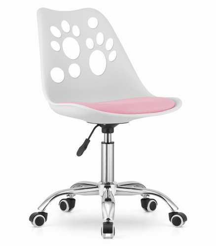 TEXTILOMANIA PRINT, bílo-růžová - Office Chair - Main image
