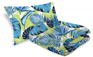 TEXTILOMANIE Quilted blanket 140 × 200 cm with pillow Arecano 70 × 90 cm, blue-green - Bedding Set
