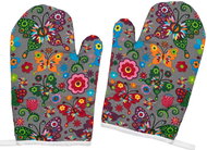 Textilomanie set of grey potholders with magnet, butterflies - Oven Mitt
