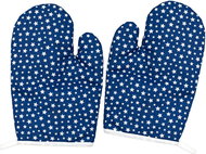 Textilomanie set of blue potholders, stars - Oven Mitt