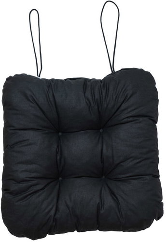 TEXTILOMANIE Soft black seat cushion - Pillow Seat - Main image