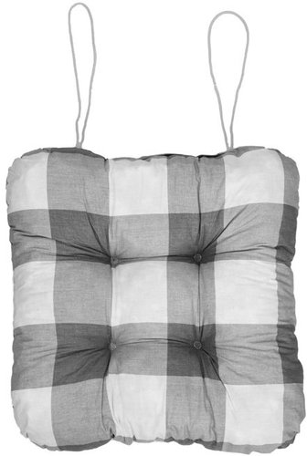TEXTILOMANIE Soft Davos grey cushion - Pillow Seat - Main image