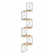 TEXTILOMANIE Taylor Wall corner shelf 5 shelves, 127 × 20 cm sonoma - Shelf