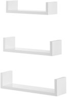 TEXTILOMANIE Set of 3 white wall shelves NEXA - Shelf