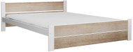 Textilomanie Ikaros Double 140 × 200 cm, bílá/dub Sonoma - Bed