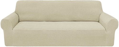 TEXTILOMANIE Tension cover for three-seater sofa Mondo, cream - Cover - Main image