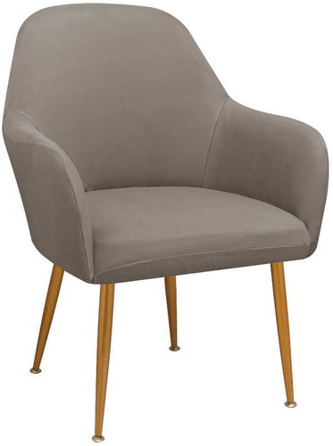 TEXTILOMANIE Tension chair cover with arms Avero, grey-brown - Chair Cover - Main image