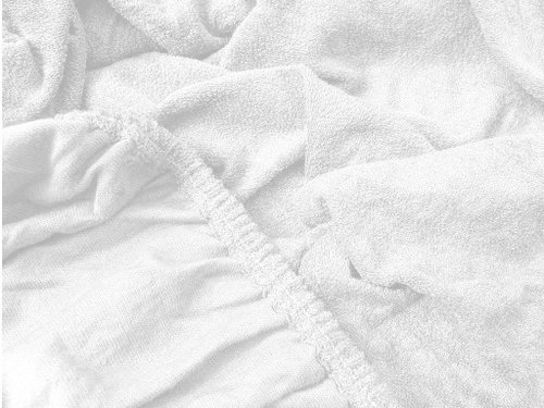 TEXTILOMANIE Terry bed sheet Basic white 90 × 200 cm - Bedsheet - Main image