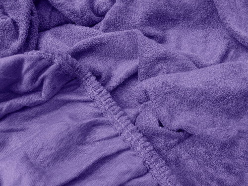 TEXTILOMANIE Terry sheet Exclusive dark purple 200 × 220 cm - Bedsheet - Main image