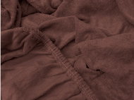 TEXTILOMANIE Terry sheet Exclusive dark brown 180 × 200 cm - Bedsheet