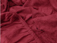 TEXTILOMANIE Terry sheet Exclusive burgundy 90 × 200 cm - Bedsheet