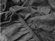 TEXTILOMANIE Terry sheet dark grey 90 × 200 cm - Bedsheet