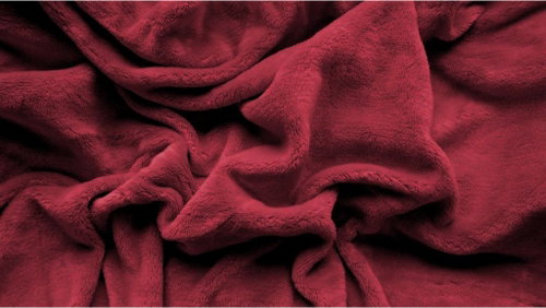 TEXTILOMANIE Sheet microfleece soft 90 × 200 cm burgundy - Bedsheet - Main image