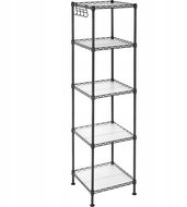 TEXTILOMANIE Logar Modular shelf with black construction, 5 shelves - Shelving Unit