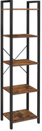 TEXTILOMANIE Taylor Shelf with black construction, 5 shelves, brown - Shelving Unit
