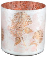 TEXTILOMANIA Pink glass candle holder Alissa - Candlestick