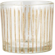 TEXTILOMANIA Glass candle holder with brass decoration Adorned - Candlestick