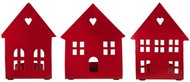 TEXTILOMANIA Tea light candle holder Tealight House Facade, red - Candlestick