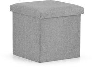 TEXTILOMANIA Folding stool FURELA L 38 × 38 × 38 cm, grey - Ottoman