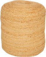 TEXTILOMANIA Jute stool POEF, beige - Ottoman