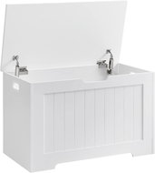 TEXTILOMANIE Lehac Storage box and bench with lid white - Chest