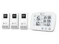Airbi TRIO - digitális hőmérő és higrométer 3 vezeték mentes érzékelővel - Időjárás állomás