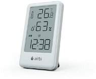 Airbi FRAME - Raumthermometer und Hygrometer mit Uhr - weiß - Digital-Thermometer