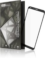 Tempered Glass Protector LG Q6 készülékhez, keretes - fekete - Üvegfólia