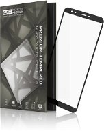 Tempered Glass Protector mit Rahmen für Huawei Y7 Prime (2018) schwarz - Schutzglas