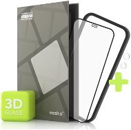 Tempered Glass Protector - iPhone 12 Mini, 3D Case Friendly, fekete + kamera üveg - Üvegfólia