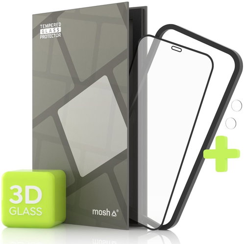 Tempered Glass Protector for iPhone 12 Mini, 3D Case Friendly, Black + Camera Glass - Glass Screen Protector - Main image