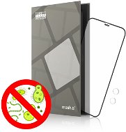 Tempered Glass Protector Antibacterial na iPhone 12 mini, Čierne + sklo na kameru - Ochranné sklo