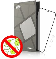 Tempered Glass Protector Antibacterial na iPhone 12/12 Pro, Čierne + sklo na kameru - Ochranné sklo