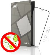 Tempered Glass Protector Antibacterial für iPhone X / Xs / 11 Pro, schwarz + Kameraglas - Schutzglas