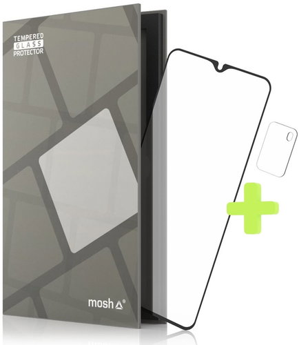 Tempered Glass Protector Frame for Xiaomi POCO M3, Black + Camera Glass Protector - Glass Screen Protector - Main image