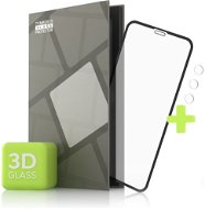 Schutzglas Tempered Glass Protector für iPhone 11 Pro - 3D Case Friendly, Schwarz + Schutzglas für die Kamera - Ochranné sklo