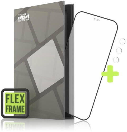 Tempered Glass Protector FlexiFramework für iPhone 12 Pro Max + Kameraglas - Schutzglas - Hauptbild