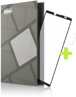 Tempered Glass Protector Frame for Sony Xperia 10 III. Black + Glass for Camera - Glass Screen Protector