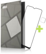 Tempered Glass Protector Frame für Samsung Galaxy A22, schwarz + Kameraglas - Schutzglas