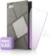 Tempered Glass Protector Mirror für iPhone 12/12 Pro, lila + Kameraglas - Schutzglas
