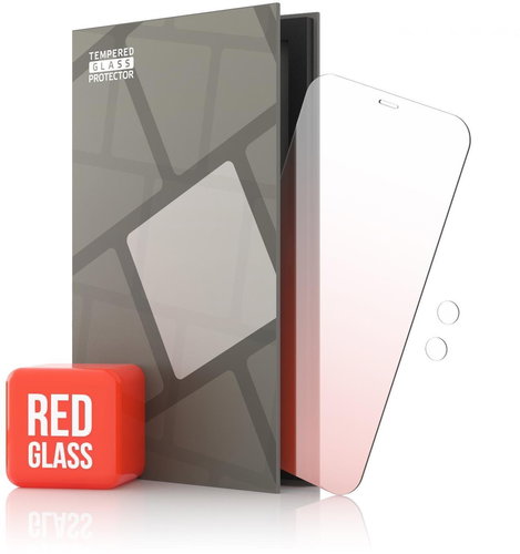 Tempered Glass Mirror Protector for iPhone 12 mini, Red + Camera Glass - Glass Screen Protector - Main image