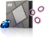 Tempered Glass Protector zafírové pre kameru iPhone série 11/12, 0,3-karátové, ružové - Ochranné sklo na objektív