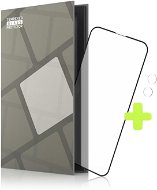 Tempered Glass Protector keretes az iPhone 13 mini készülékhez, fekete + kameravédő (Case Friendly) - Üvegfólia