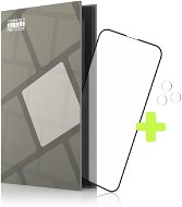 Tempered Glass Protector rámčekové na iPhone 13 Pro / iPhone 13, čierne + sklo na kameru (Case Friendly) - Ochranné sklo