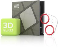 Tempered Glass Protector iPhone 13 mini / 13 kamerához - 3D Glass, piros (Case friendly) - Kamera védő fólia